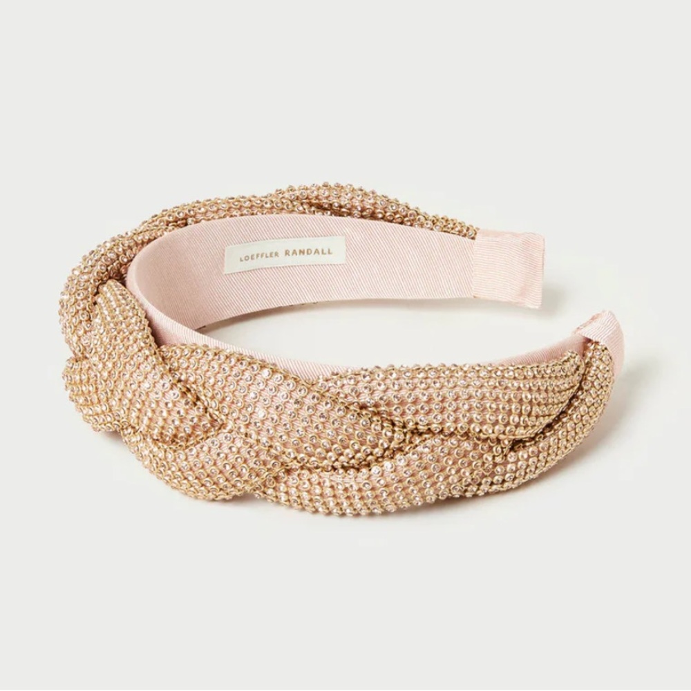 Loeffler Randall Bijou puffy headband in light peach